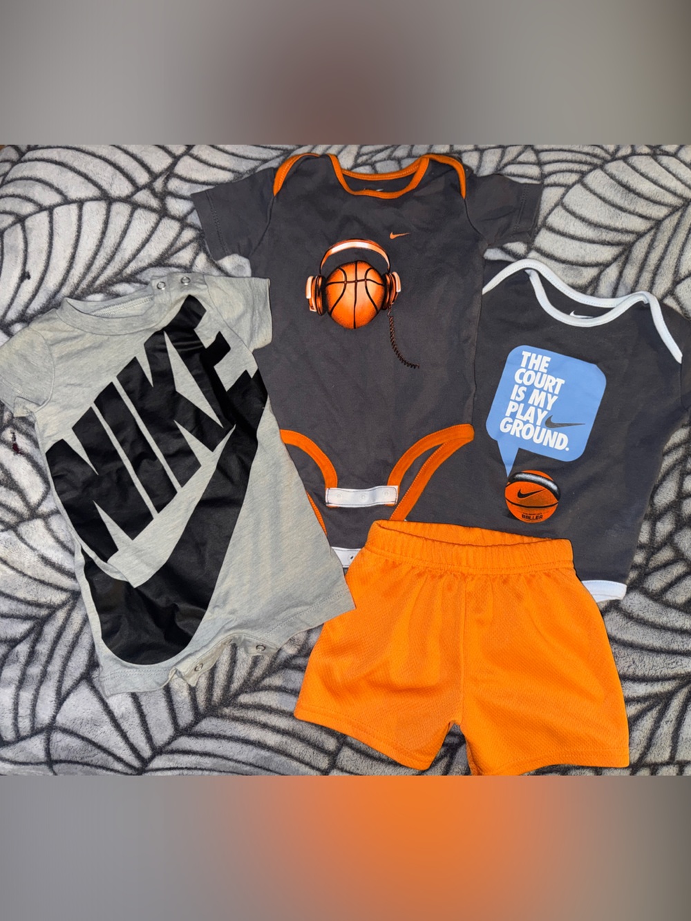 Nike Baby Bundle 3-6 Months - 2 Bodysuits, Shorts + Romper